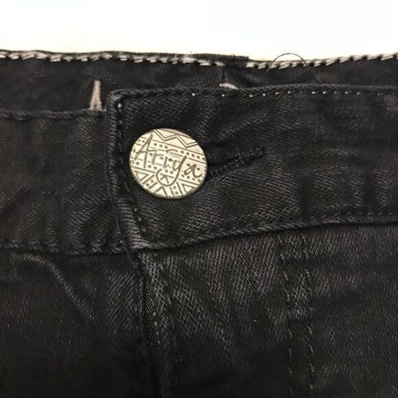 Artya‎ Jeans black cut off jean shorts size 15/16 - Picture 3 of 6